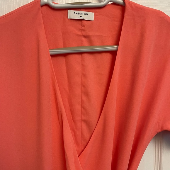 Aritzia Babaton Wallace Wrap Dress in Coral, XS - Picture 6 of 8